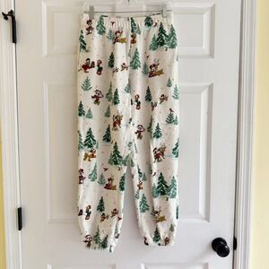 Disney Parks Y2K Mickey & Friends‎ Christmas Sweatpants Size Small Novelty Cozy
